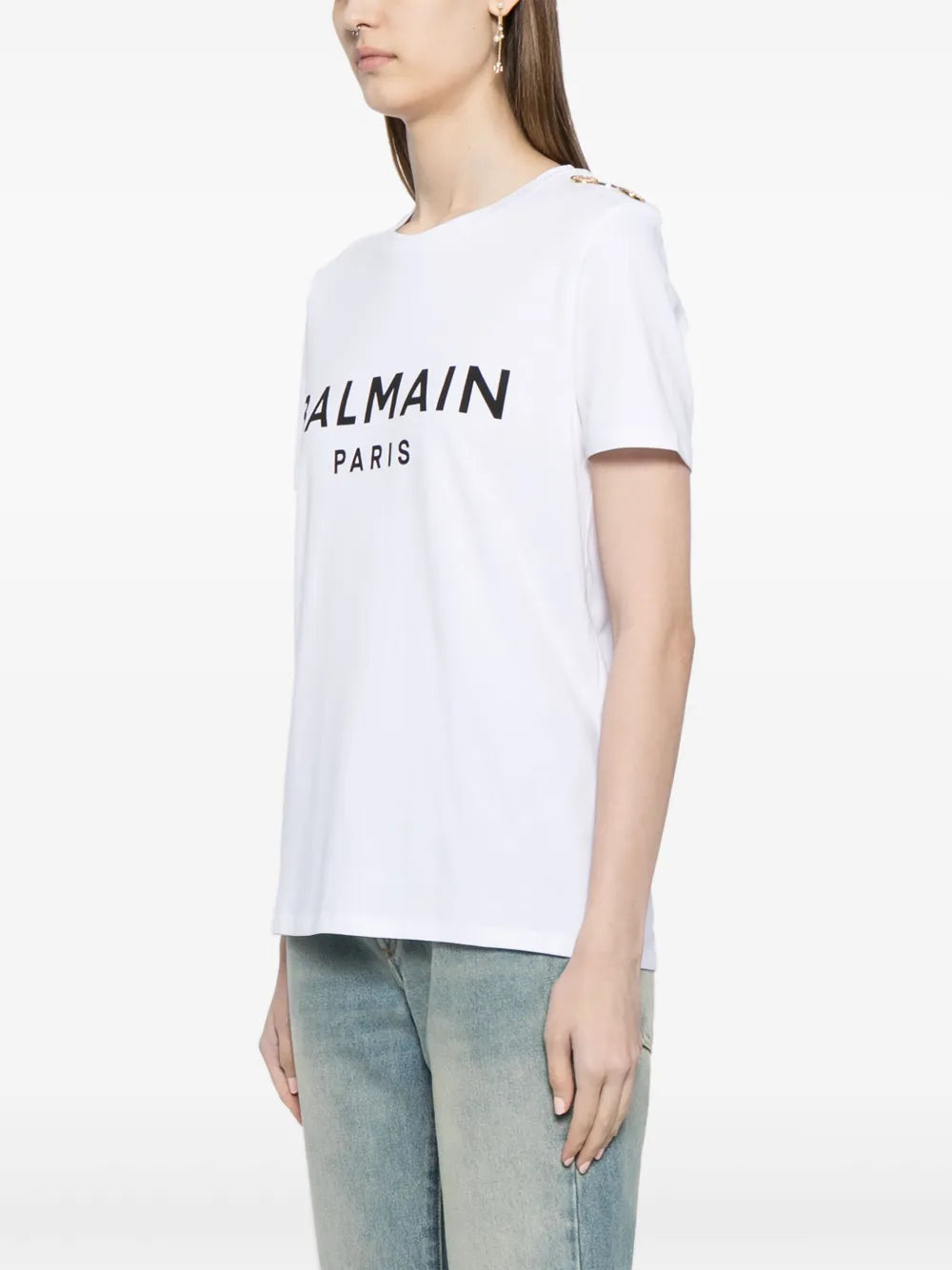 Balmain  logo-print cotton T-shirt