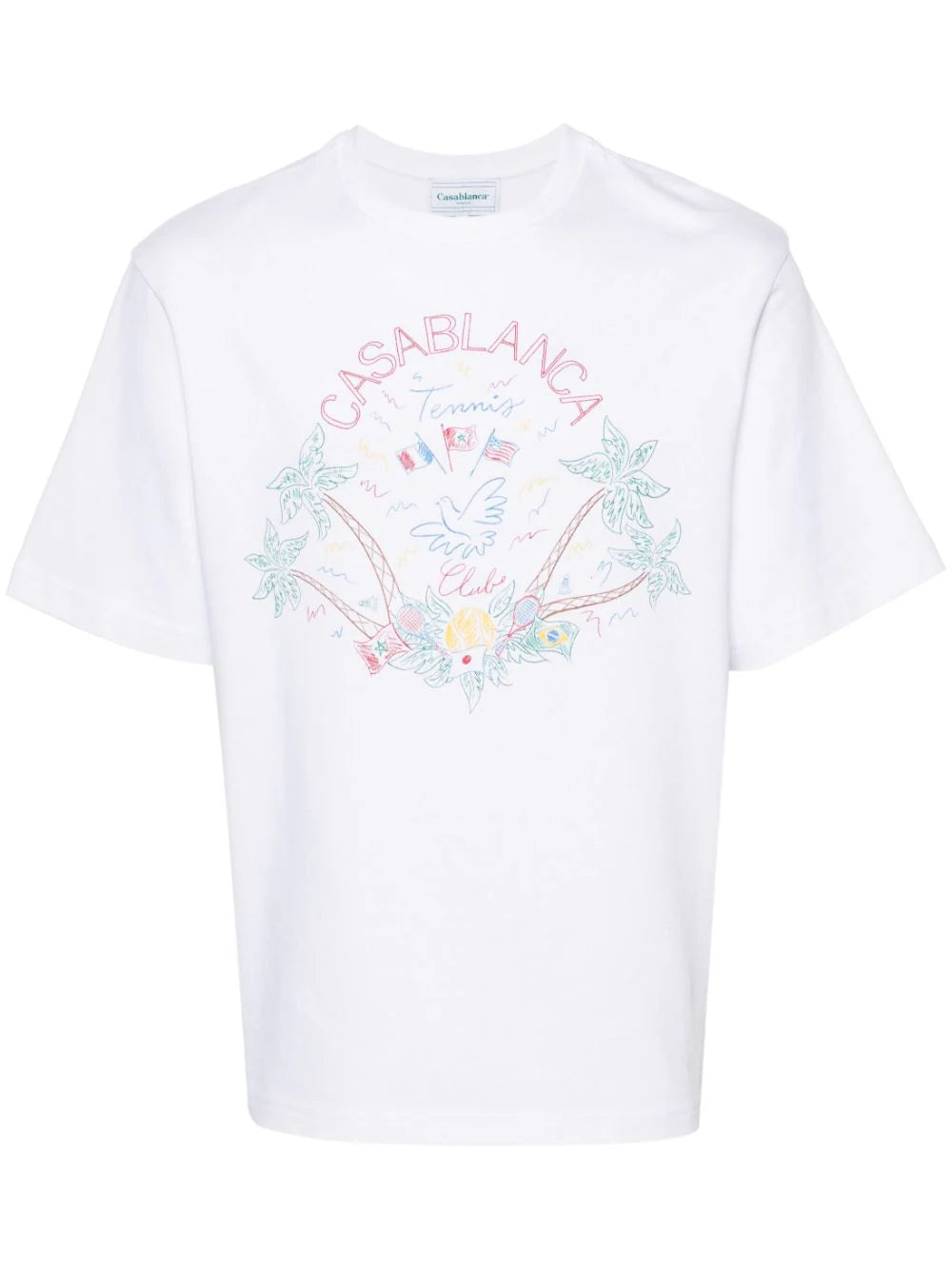 Casablanca  Crayon Tennis-print T-shirt