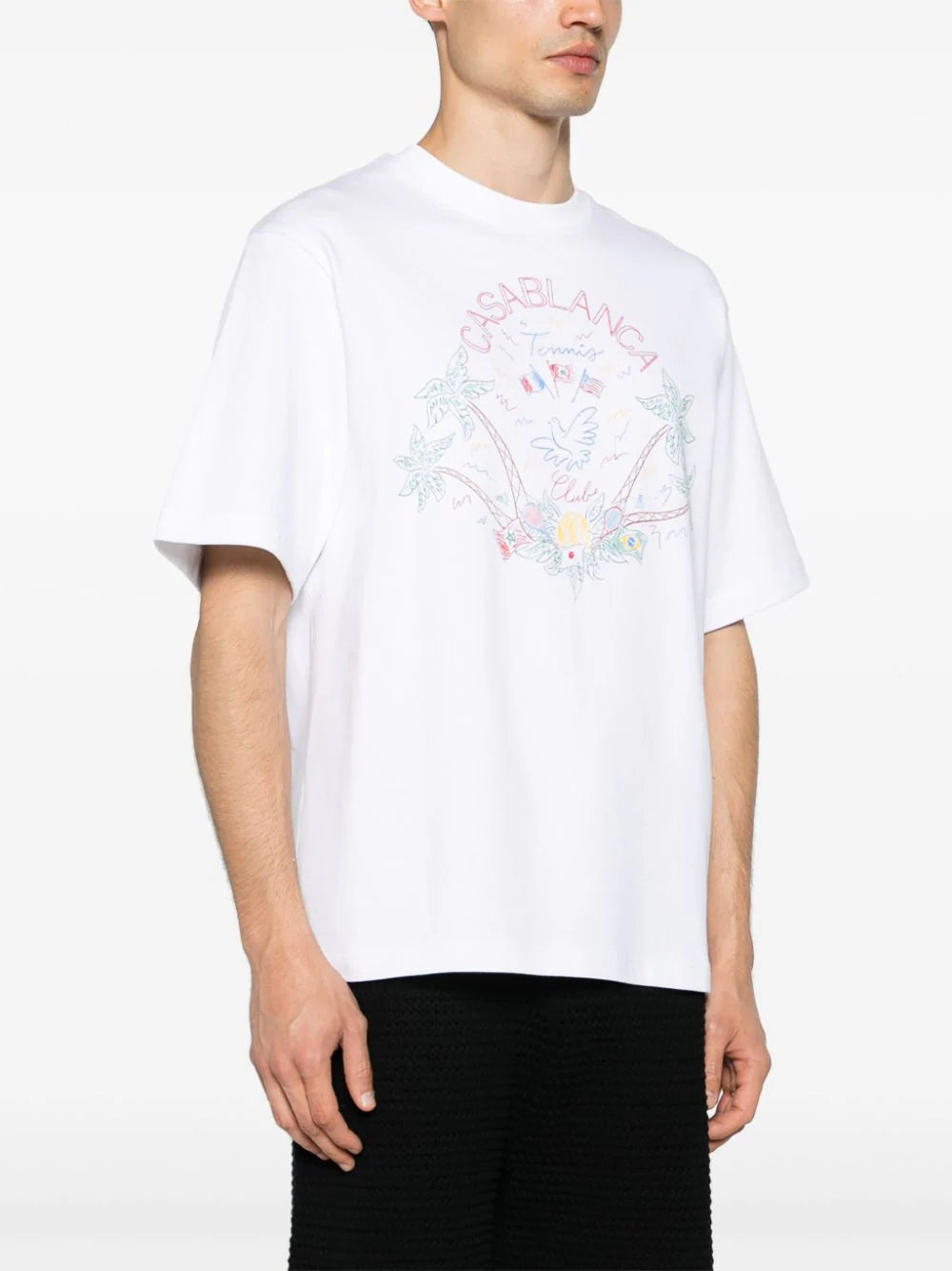 Casablanca  Crayon Tennis-print T-shirt