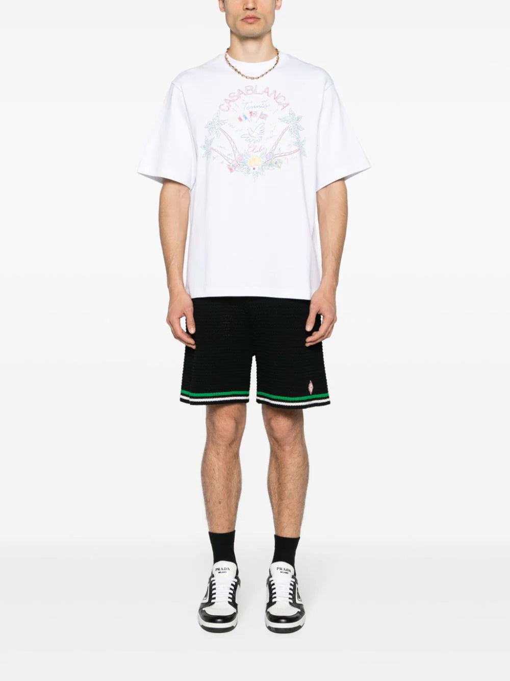 Casablanca  Crayon Tennis-print T-shirt