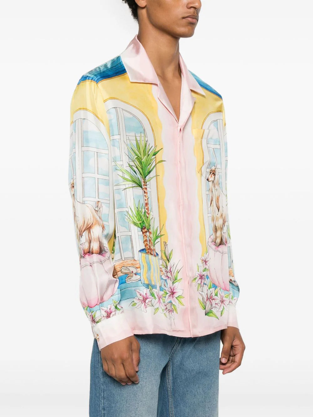 Casablanca  Apartement-print silk shirt