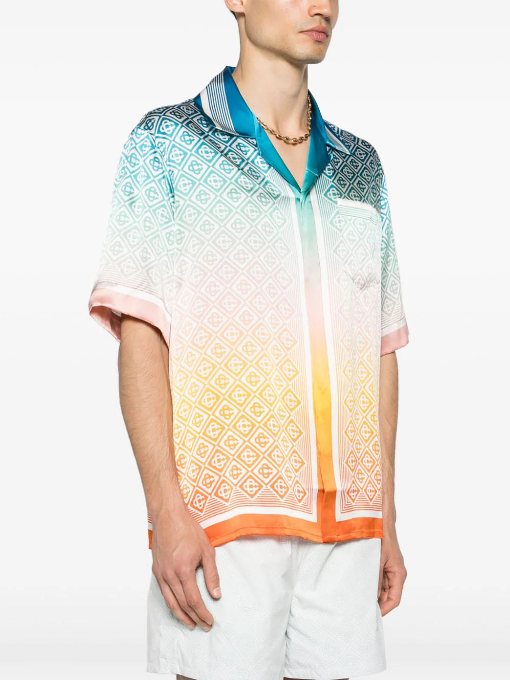 Casablanca Diamond Monogram silk shirt
