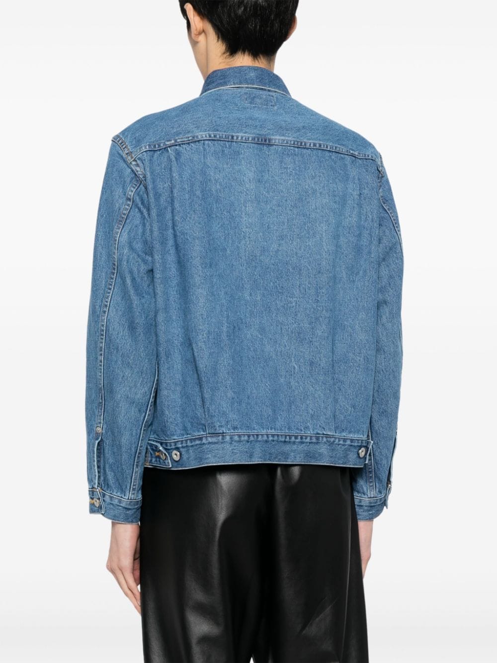 A BATHING APE® STA logo-print denim jacket