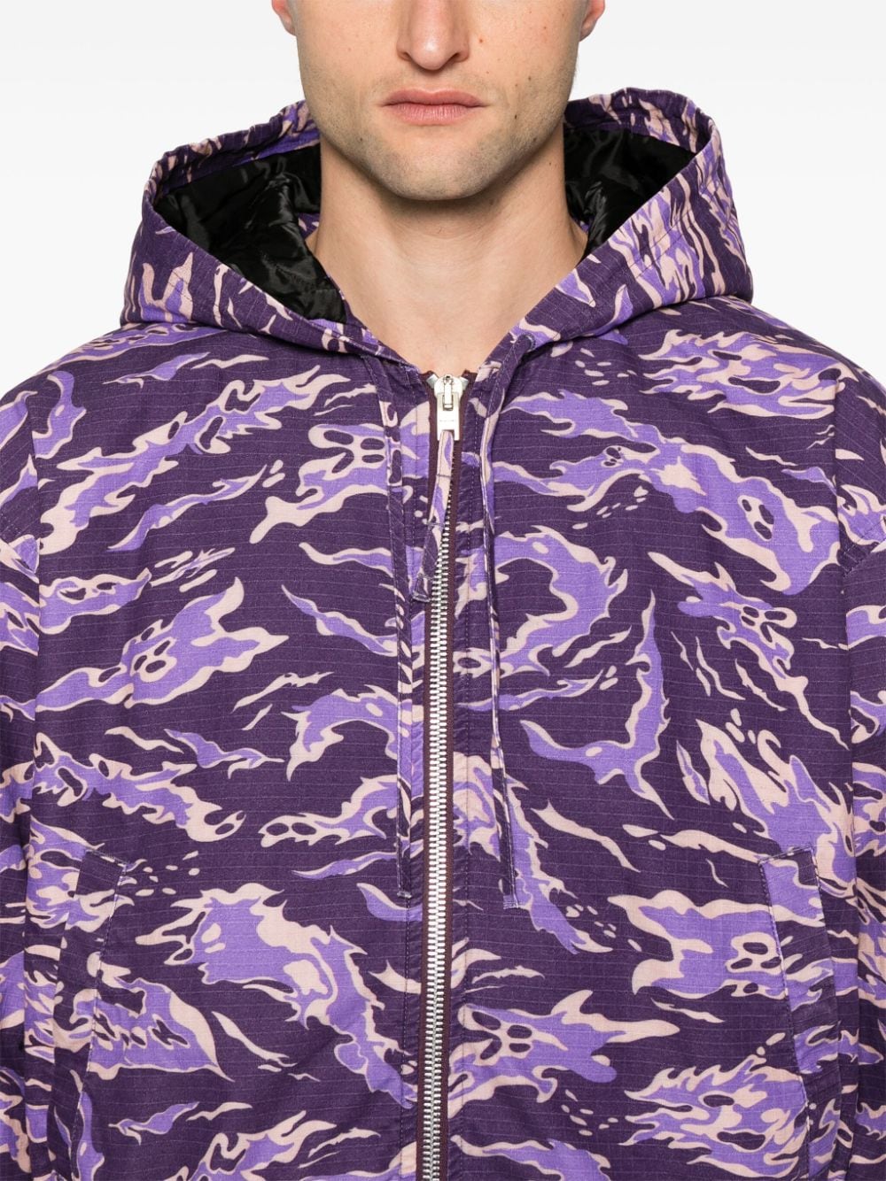Acne Studios camouflage-print hooded padded jacket