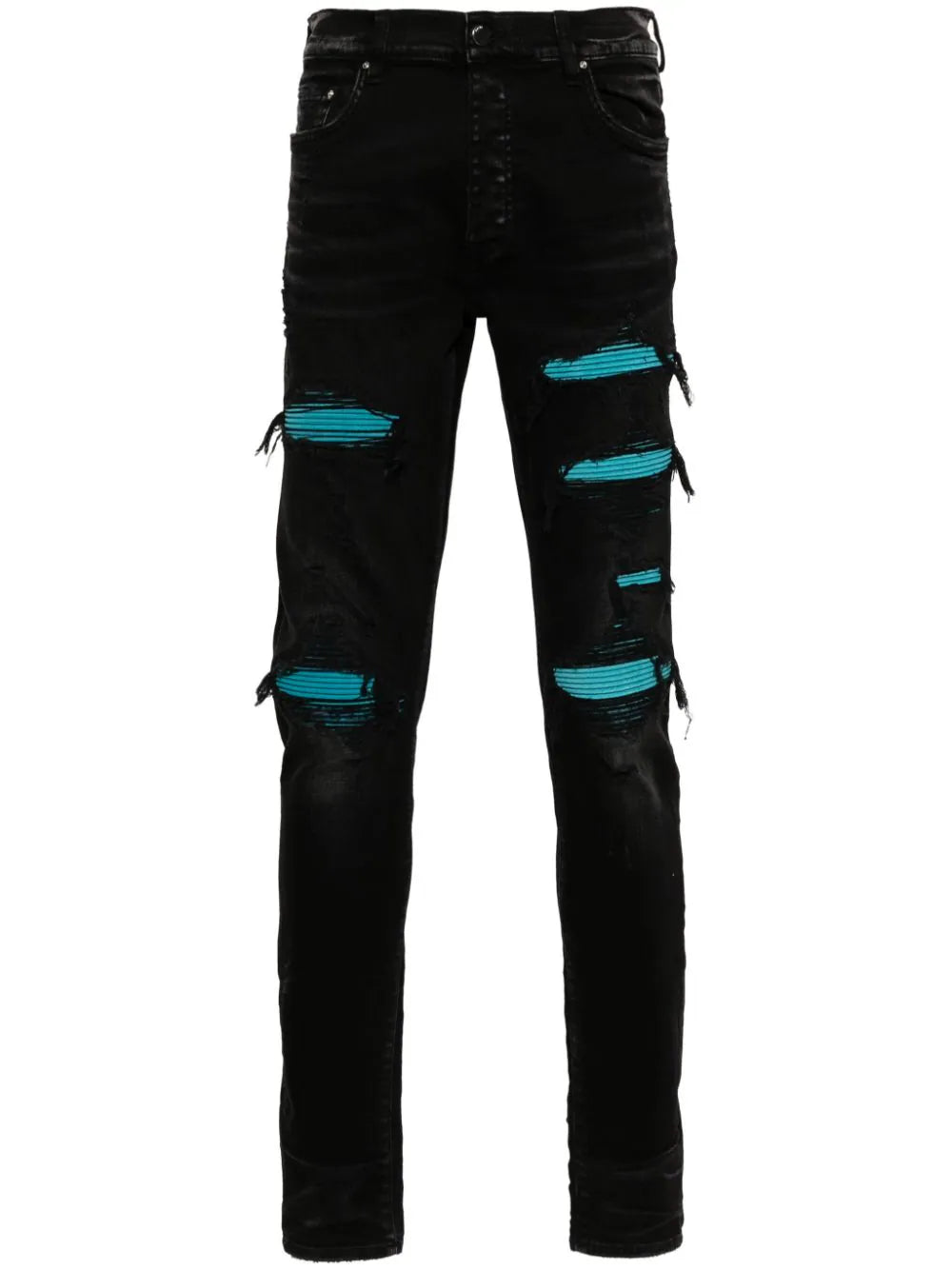 AMIRI  suede-embellished skinny jeans