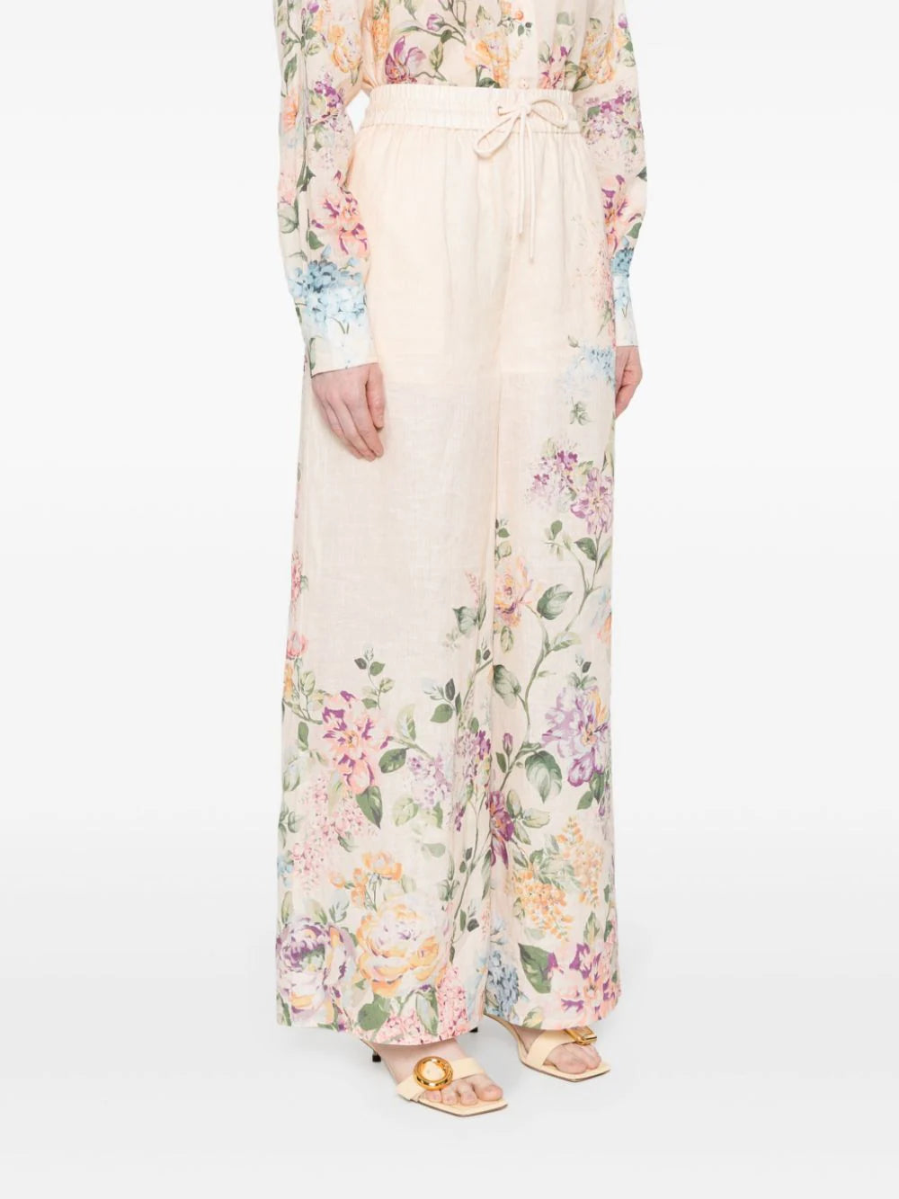 ZIMMERMANN Halliday floral-print palazzo trousers