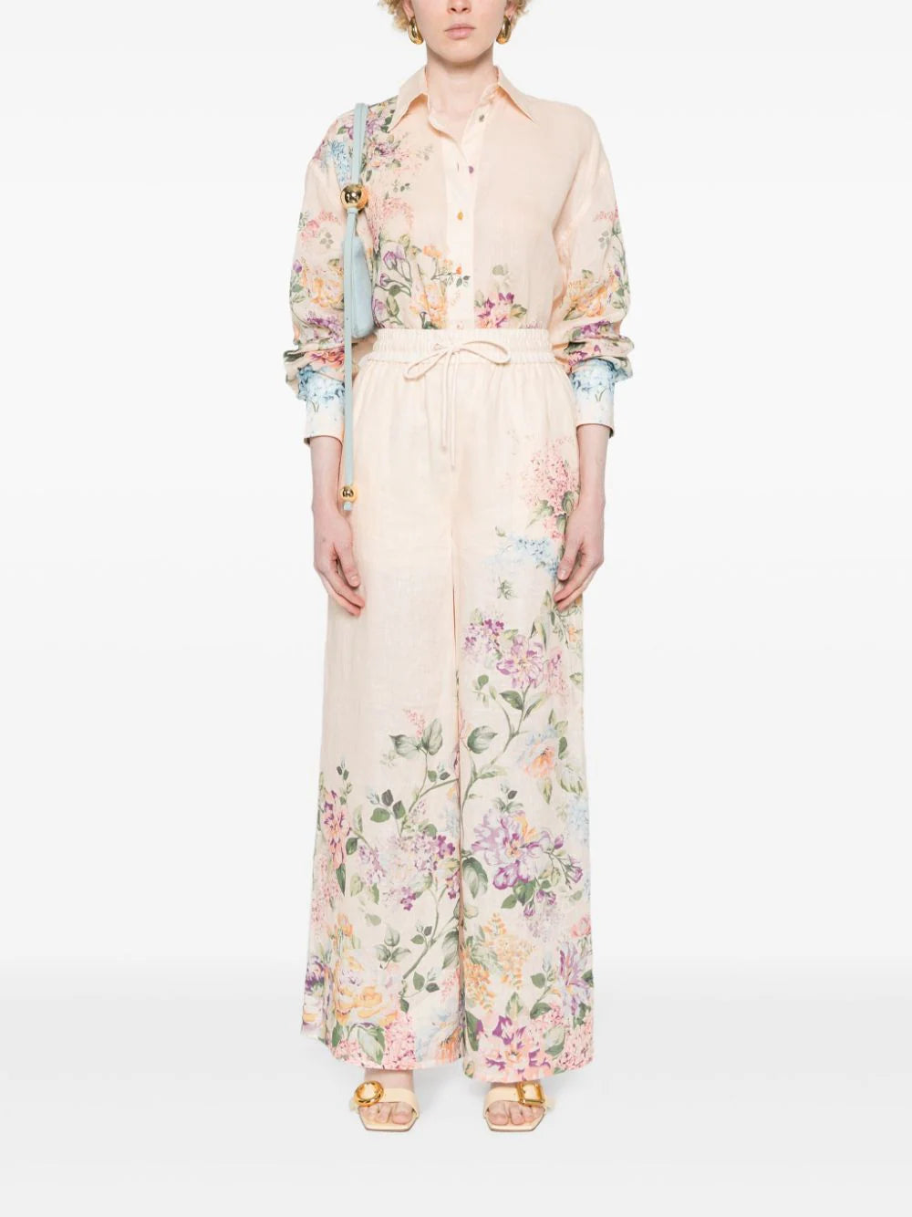 ZIMMERMANN Halliday floral-print palazzo trousers