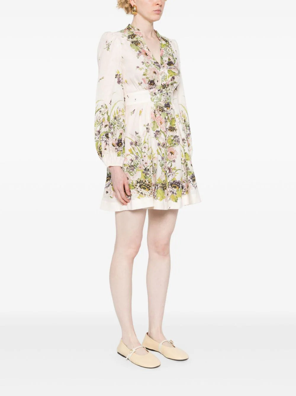 ZIMMERMANN  Halliday Plunge linen mini dress