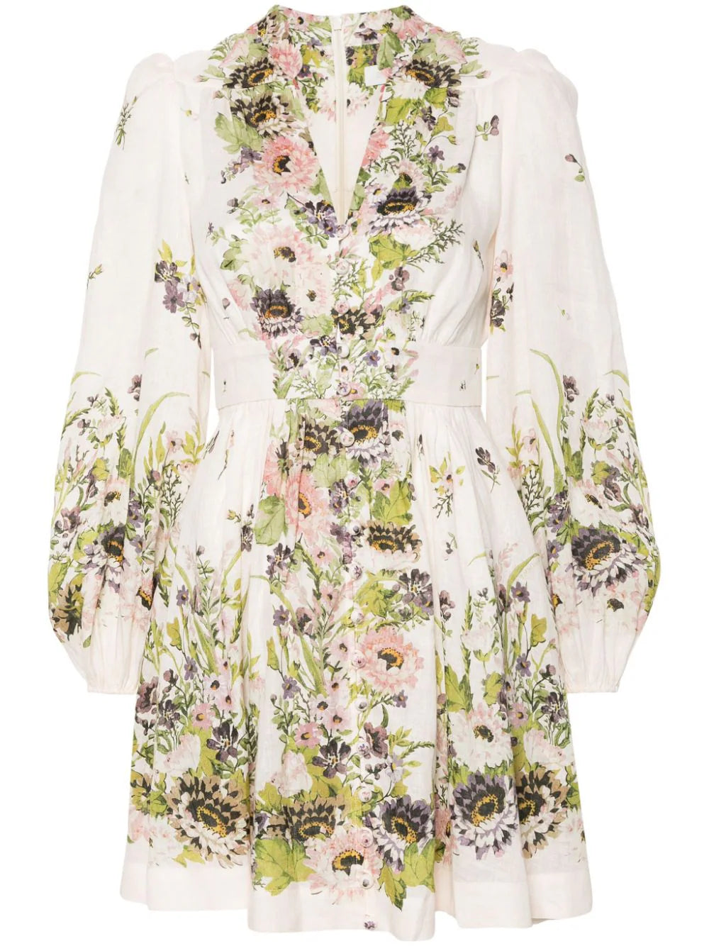ZIMMERMANN  Halliday Plunge linen mini dress