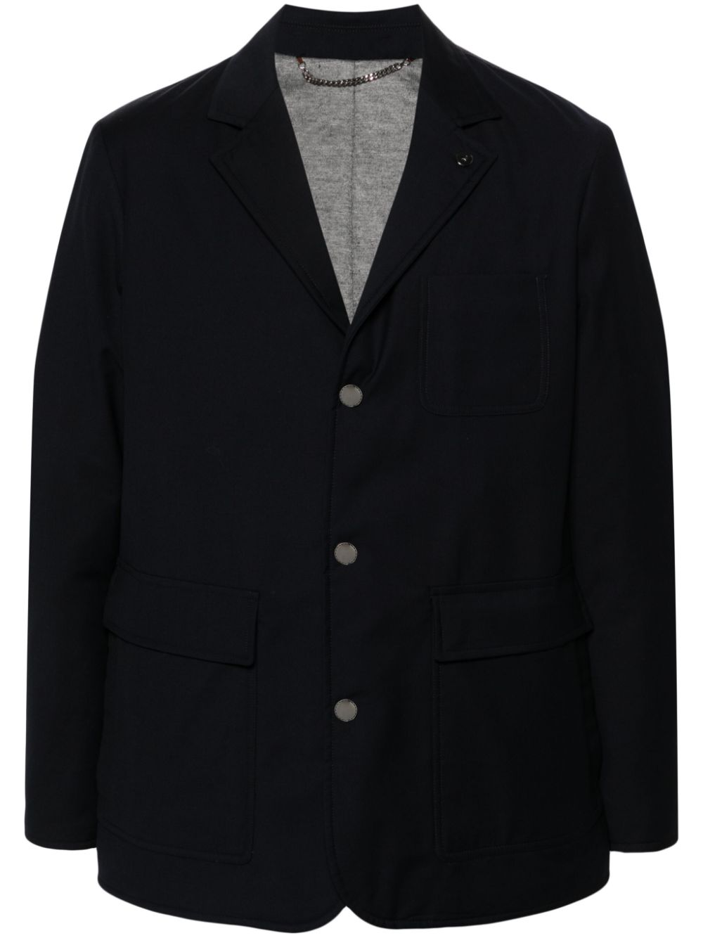 Canali  textured press-stud jacket
