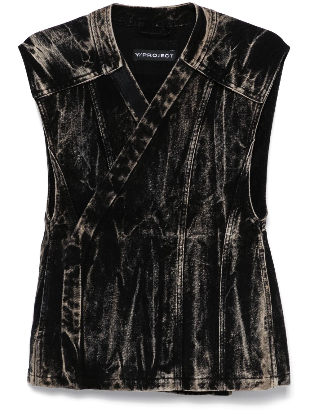 Y/Project  whiskering effect vest