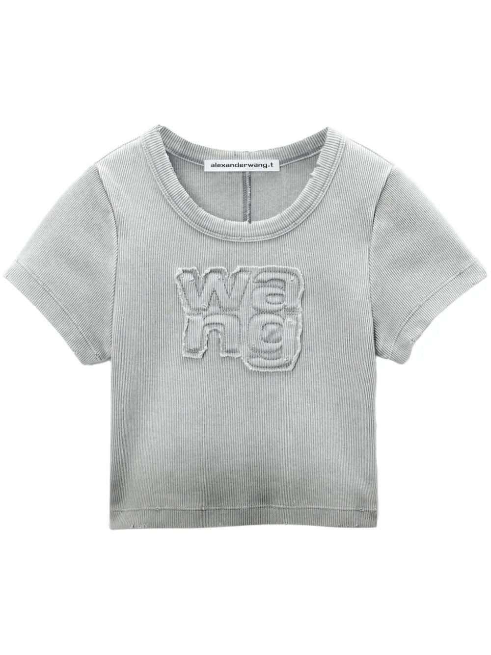 Alexander Wang  logo-appliqué cropped T-shirt