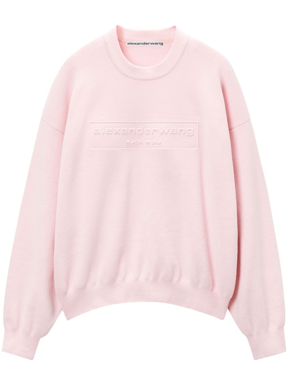 Alexander Wang  logo-embossed crew-neck jumper