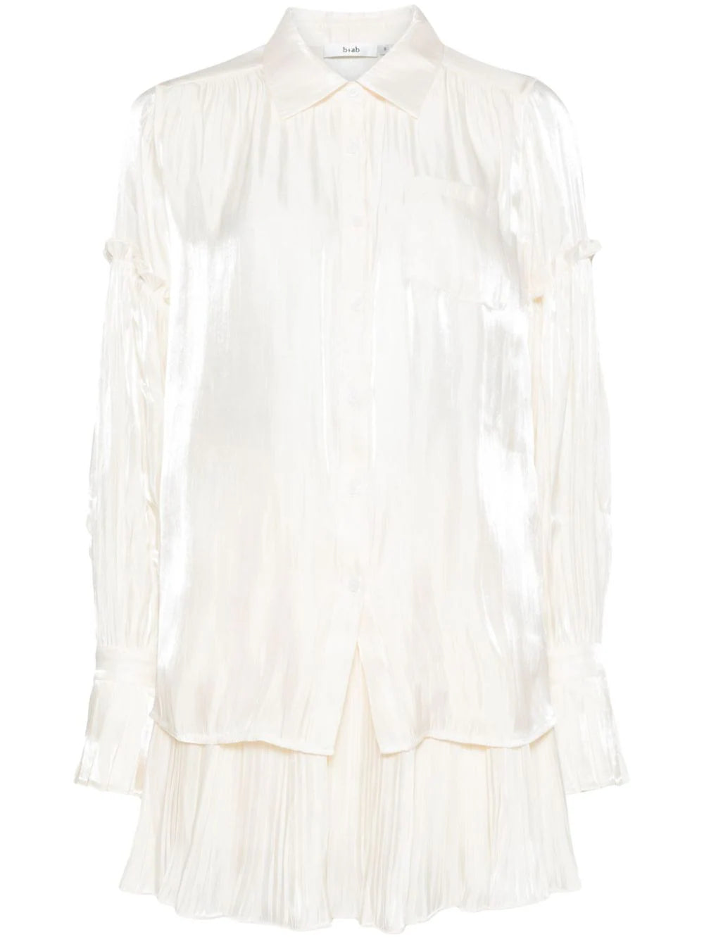 b+ab  pleated satin skirt set