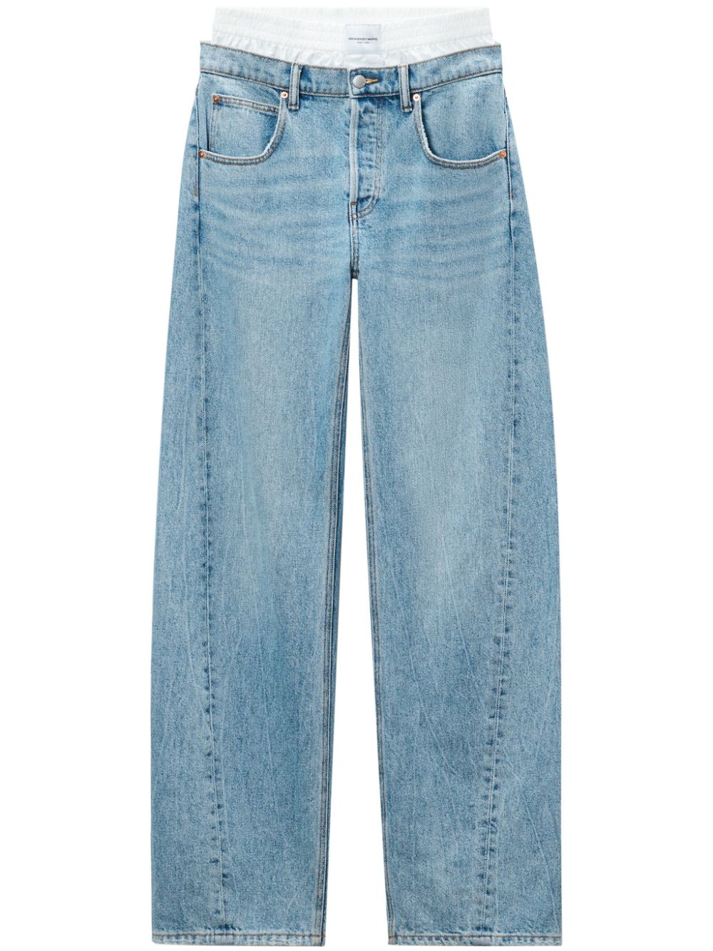 Alexander Wang  layered wide-leg jeans