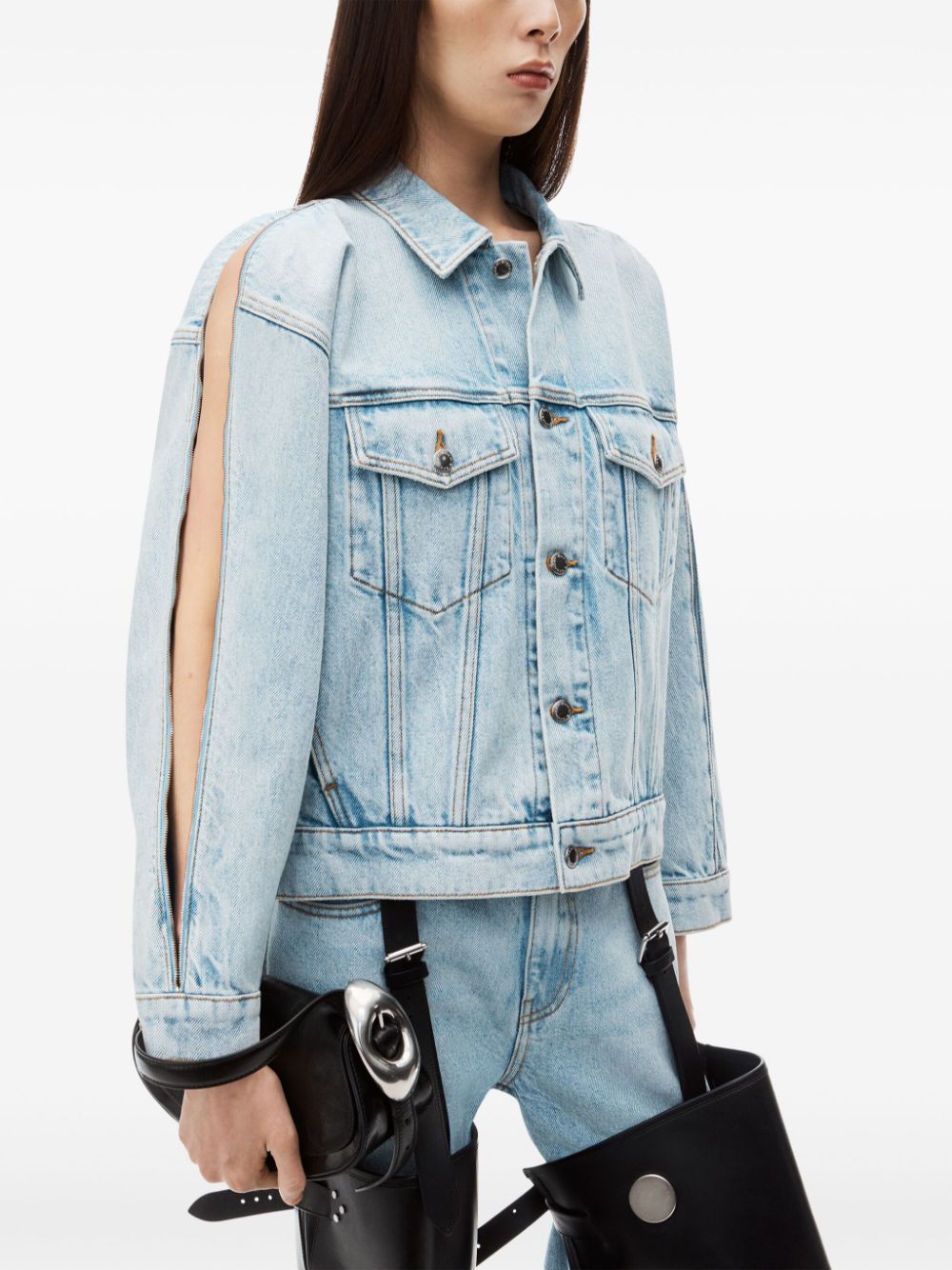 Alexander Wang zip-sleeved denim jacket