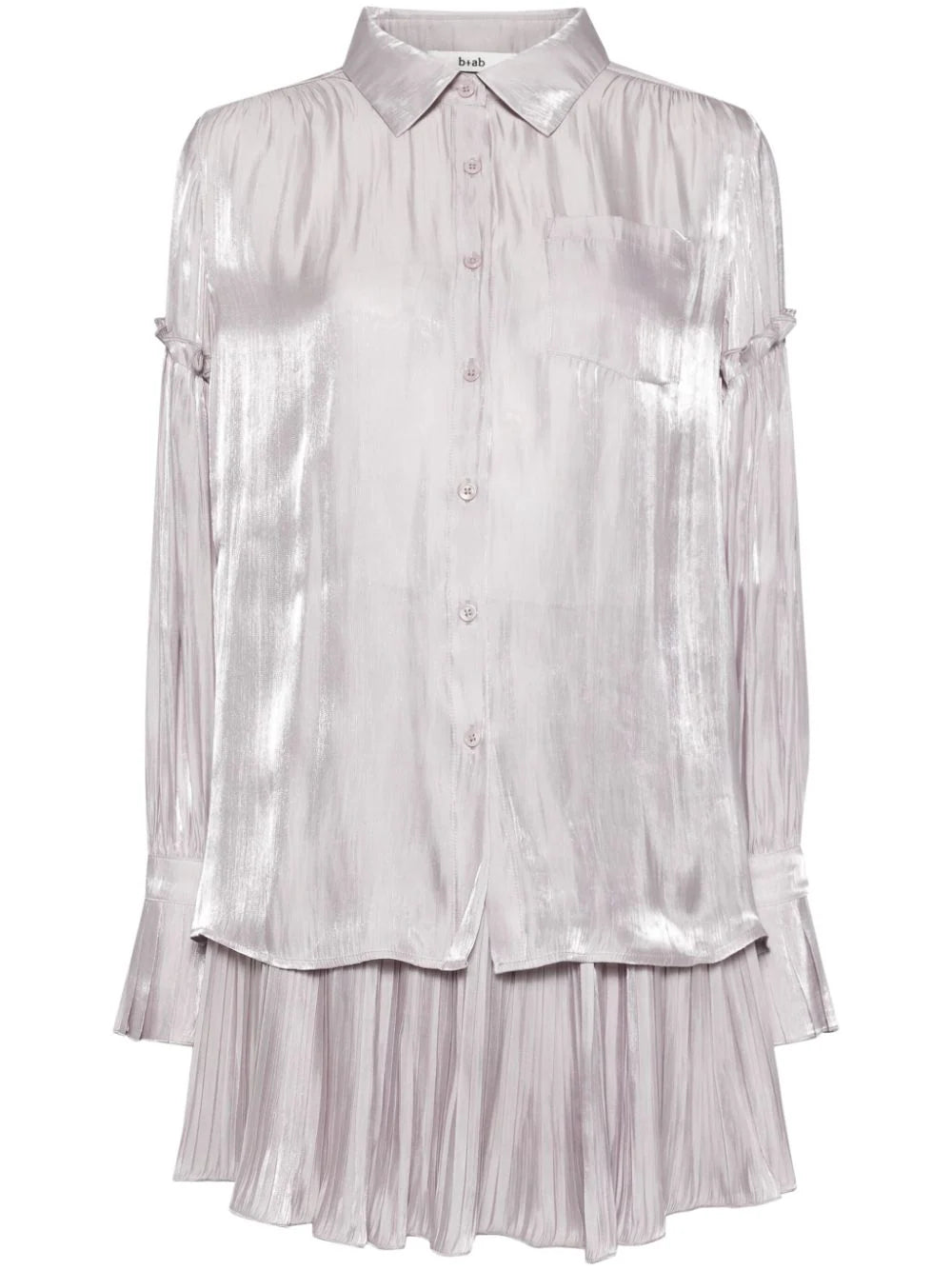 b+ab  pleated satin skirt set