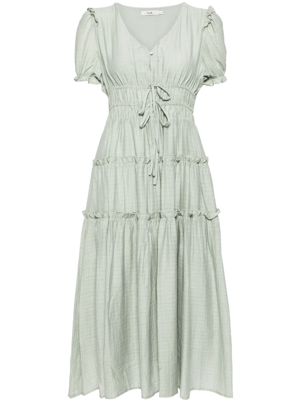 b+ab  tiered ripstop midi dress
