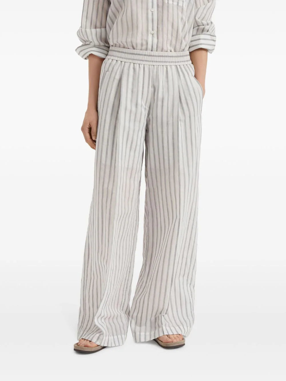 Brunello Cucinelli  striped pattern trousers