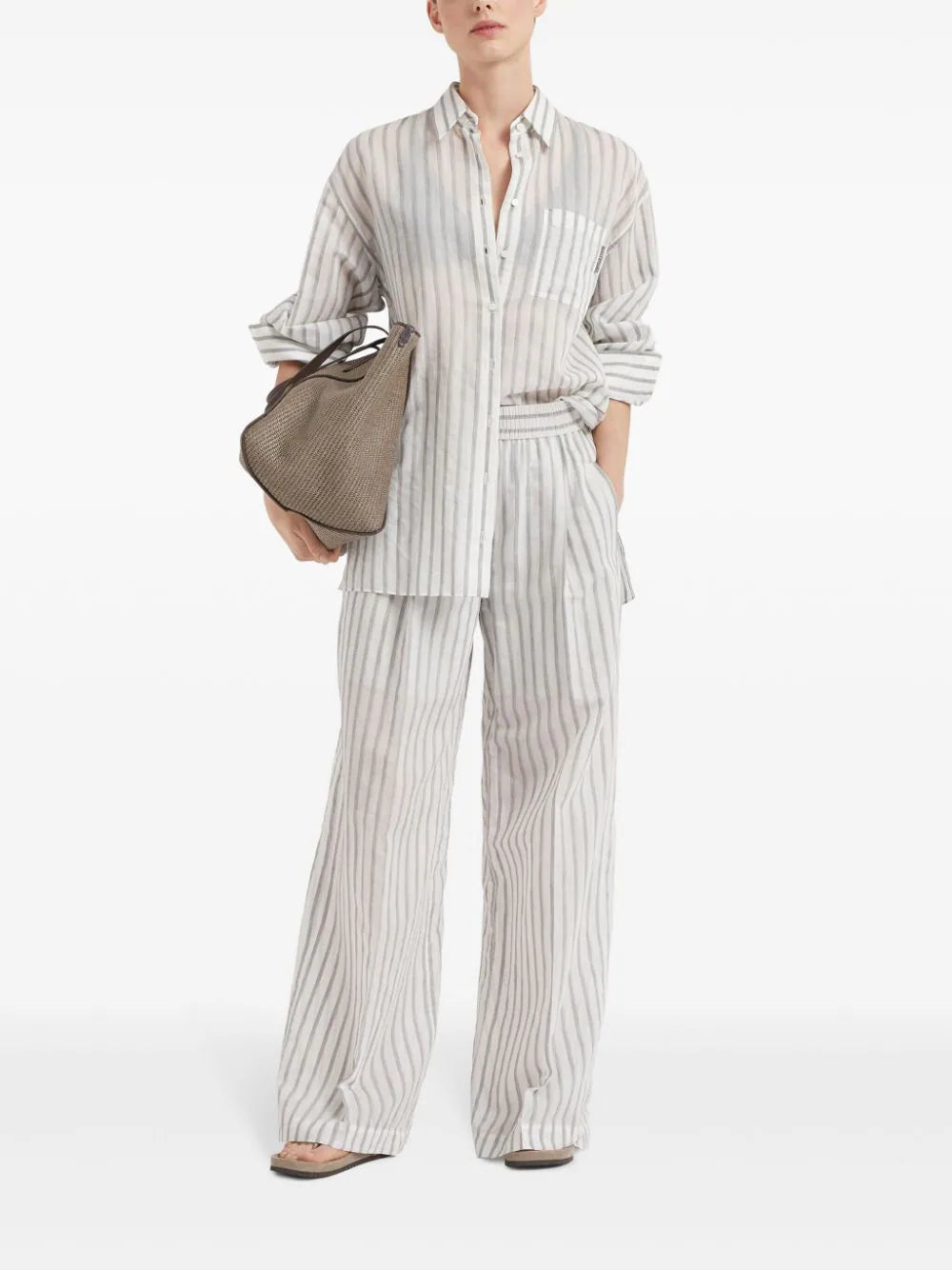 Brunello Cucinelli  striped pattern trousers