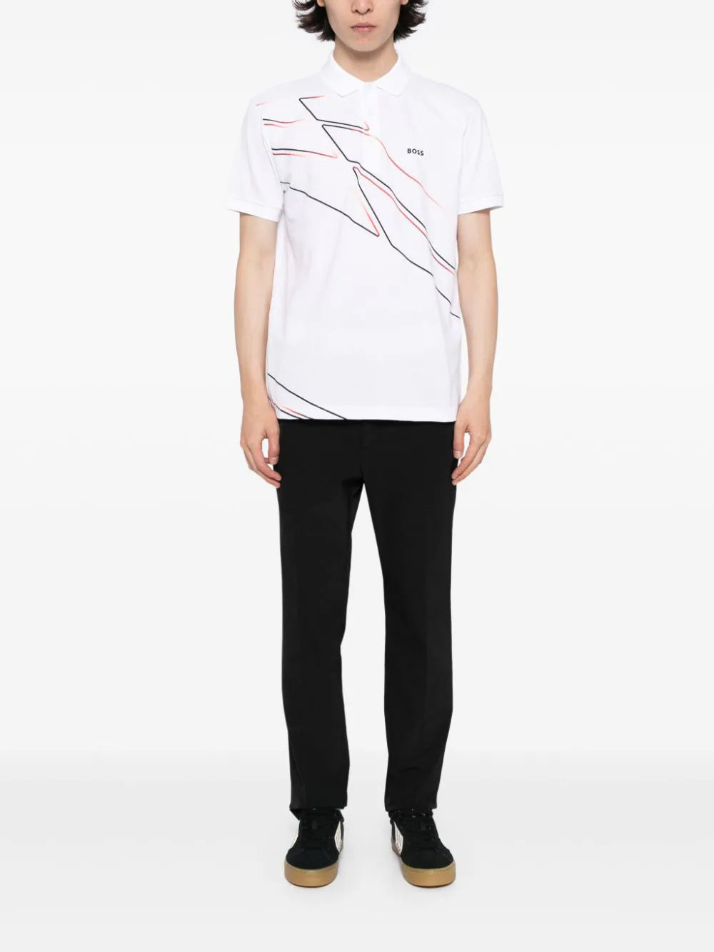 BOSS  logo-print short-sleeve polo shirt
