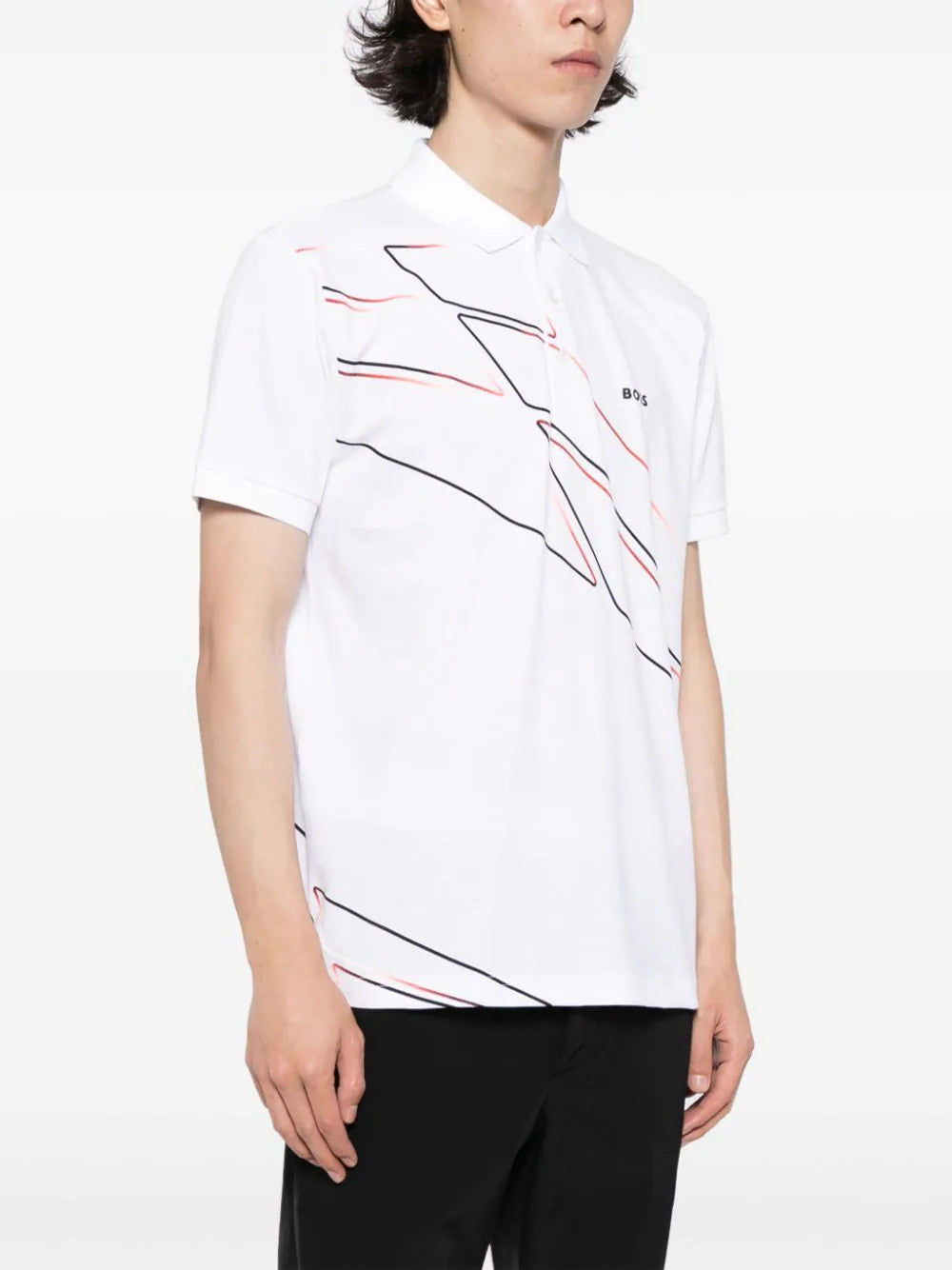 BOSS  logo-print short-sleeve polo shirt