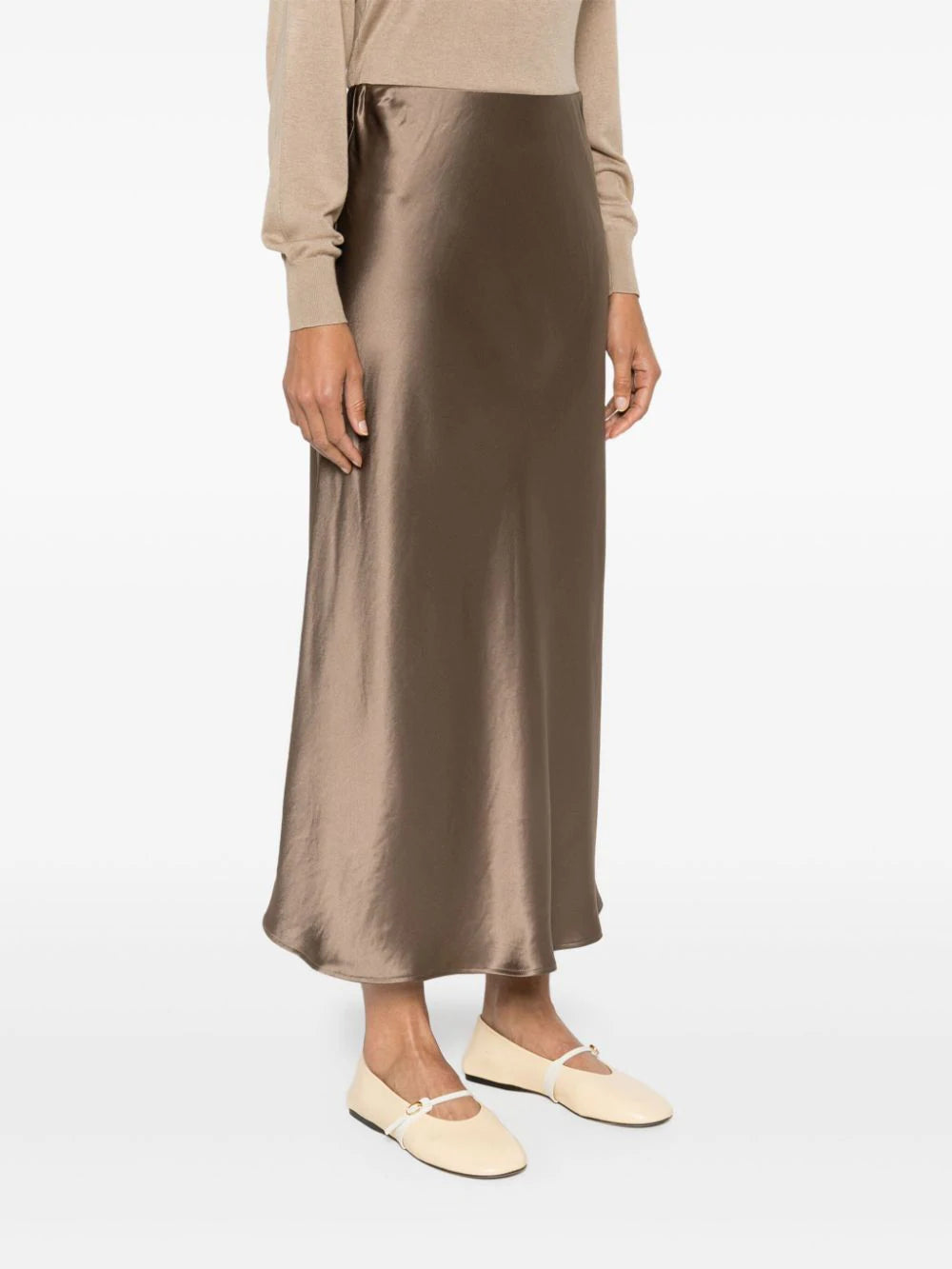 By Malene Birger  Boshan satin midi skirt