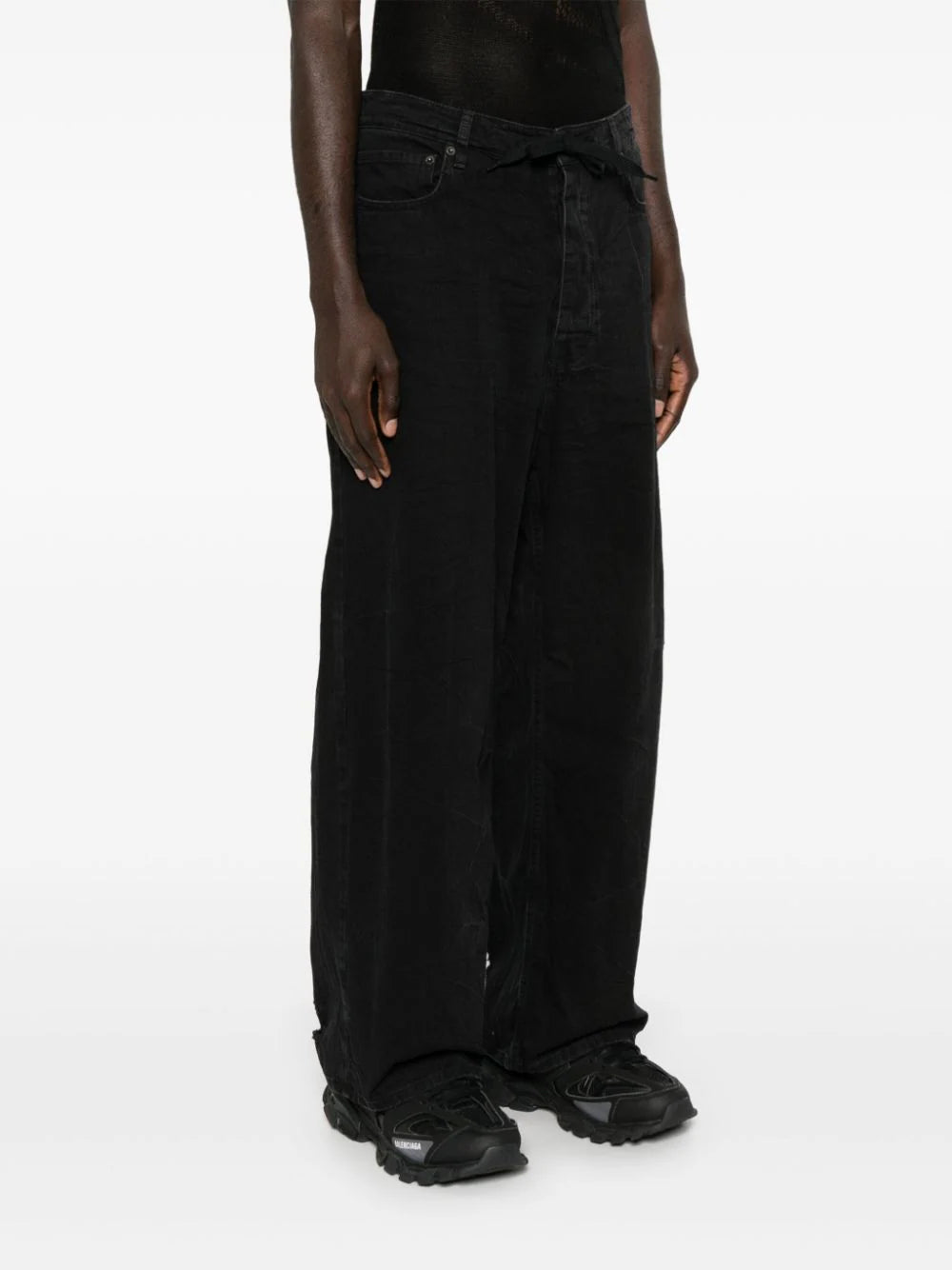 Balenciaga drawstring wide-leg jeans