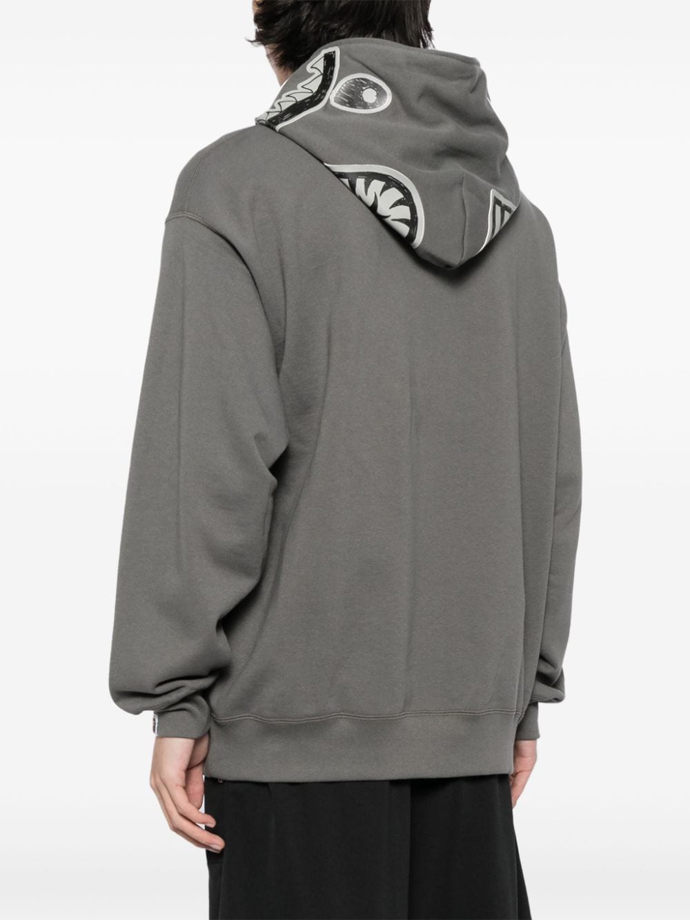 A BATHING APE® printed-hood cotton hooded jacket
