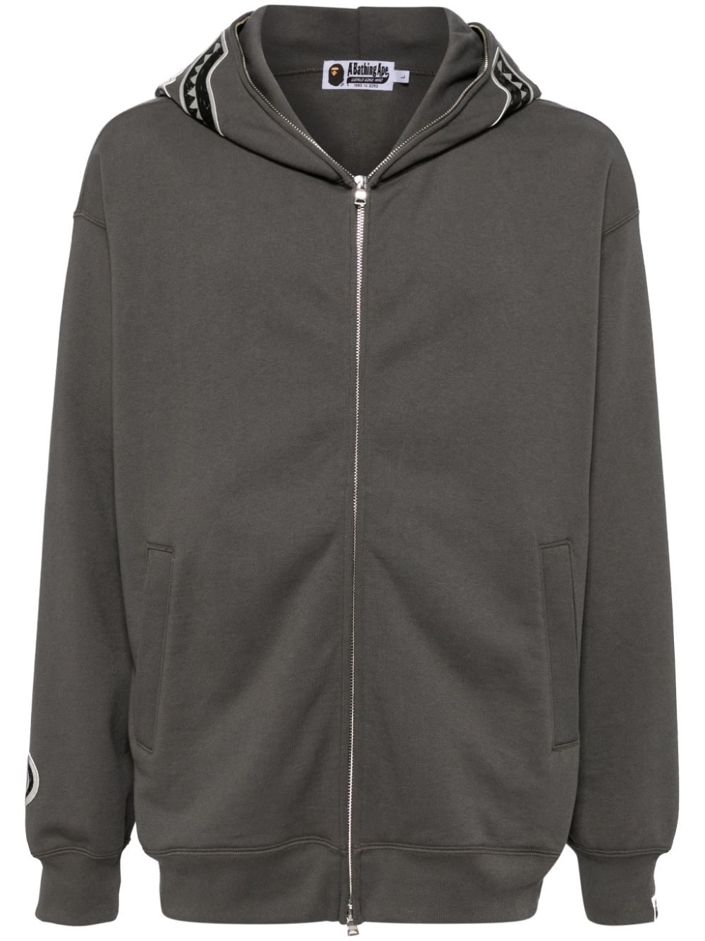 A BATHING APE® printed-hood cotton hooded jacket