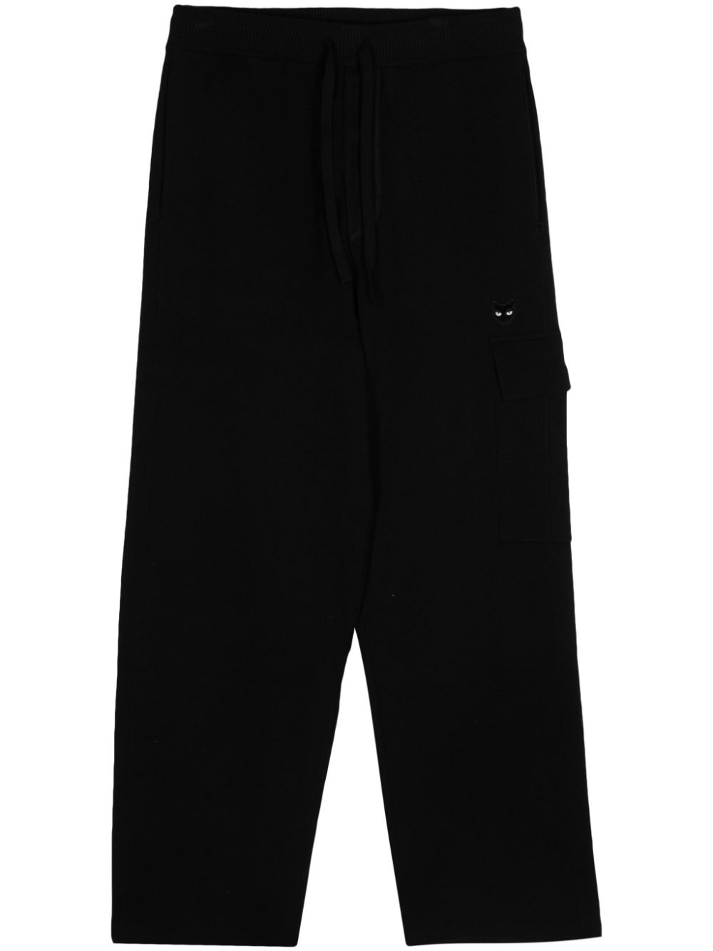 ZZERO BY SONGZIO  panther-appliquéd cotton track pants