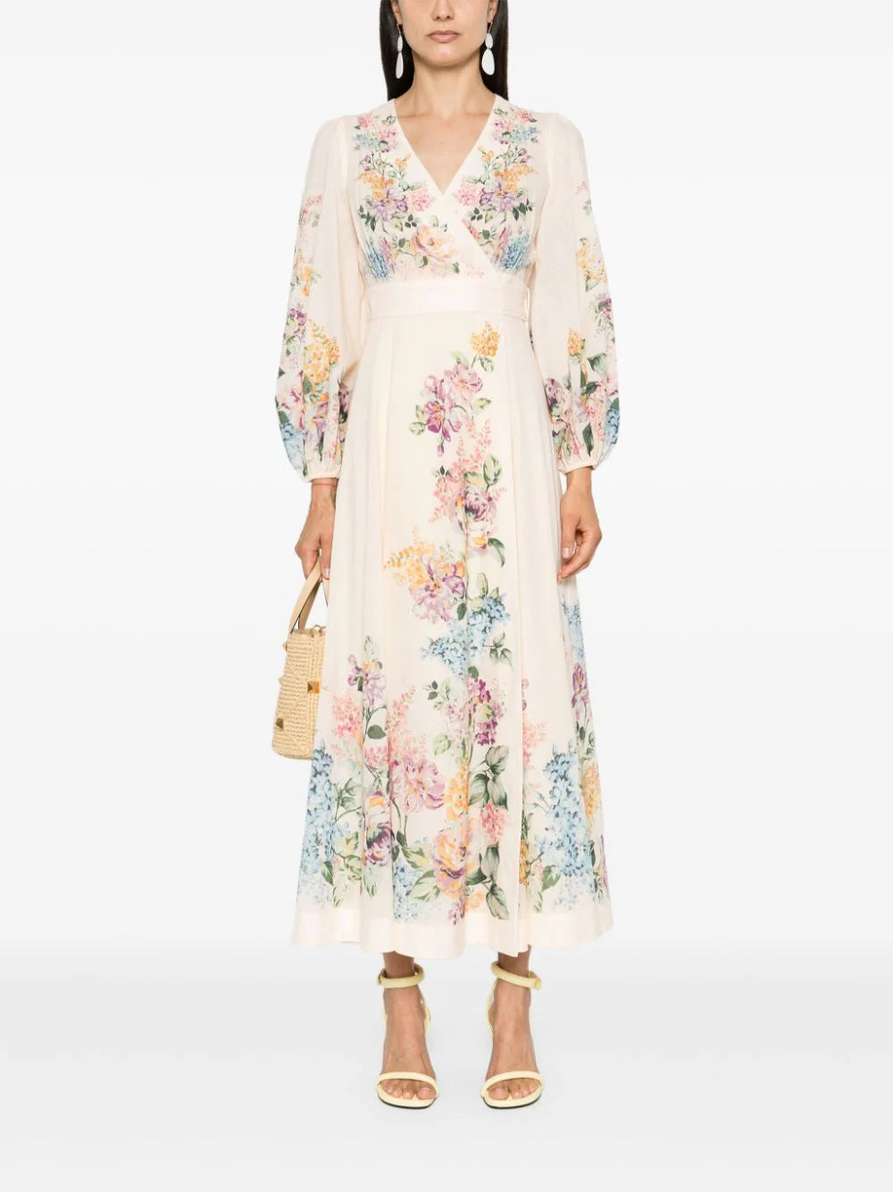 ZIMMERMANN  Halliday floral midi wrap dress