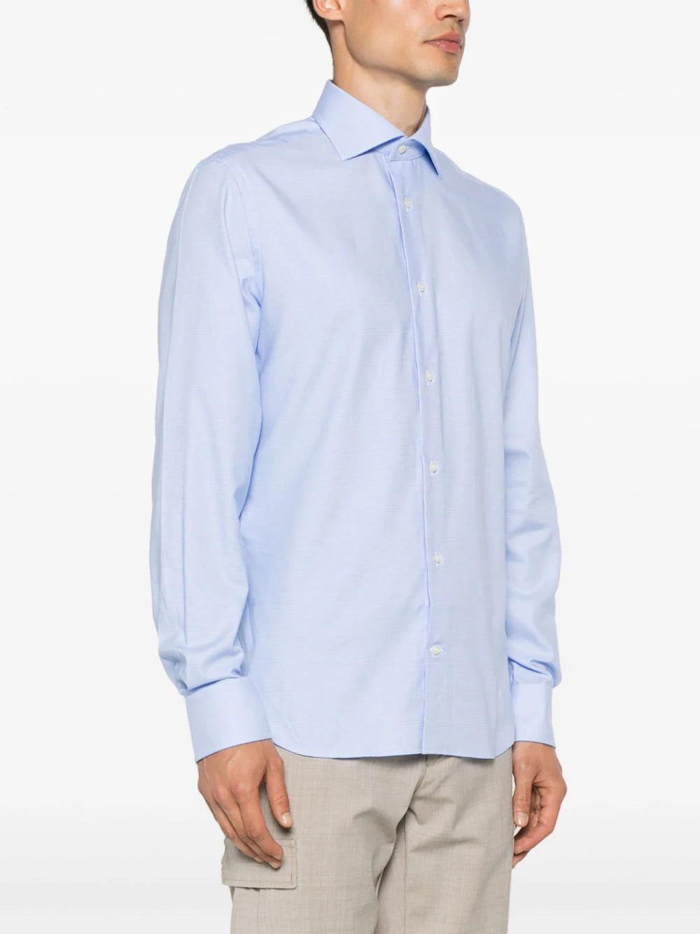 Boggi Milano  mini-houndstooth cotton shirt