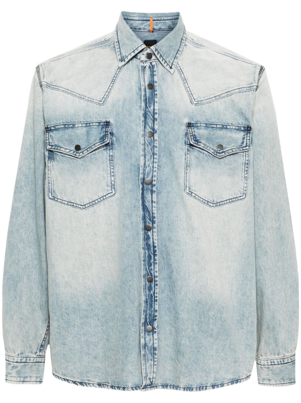BOSS press-stud denim shirt