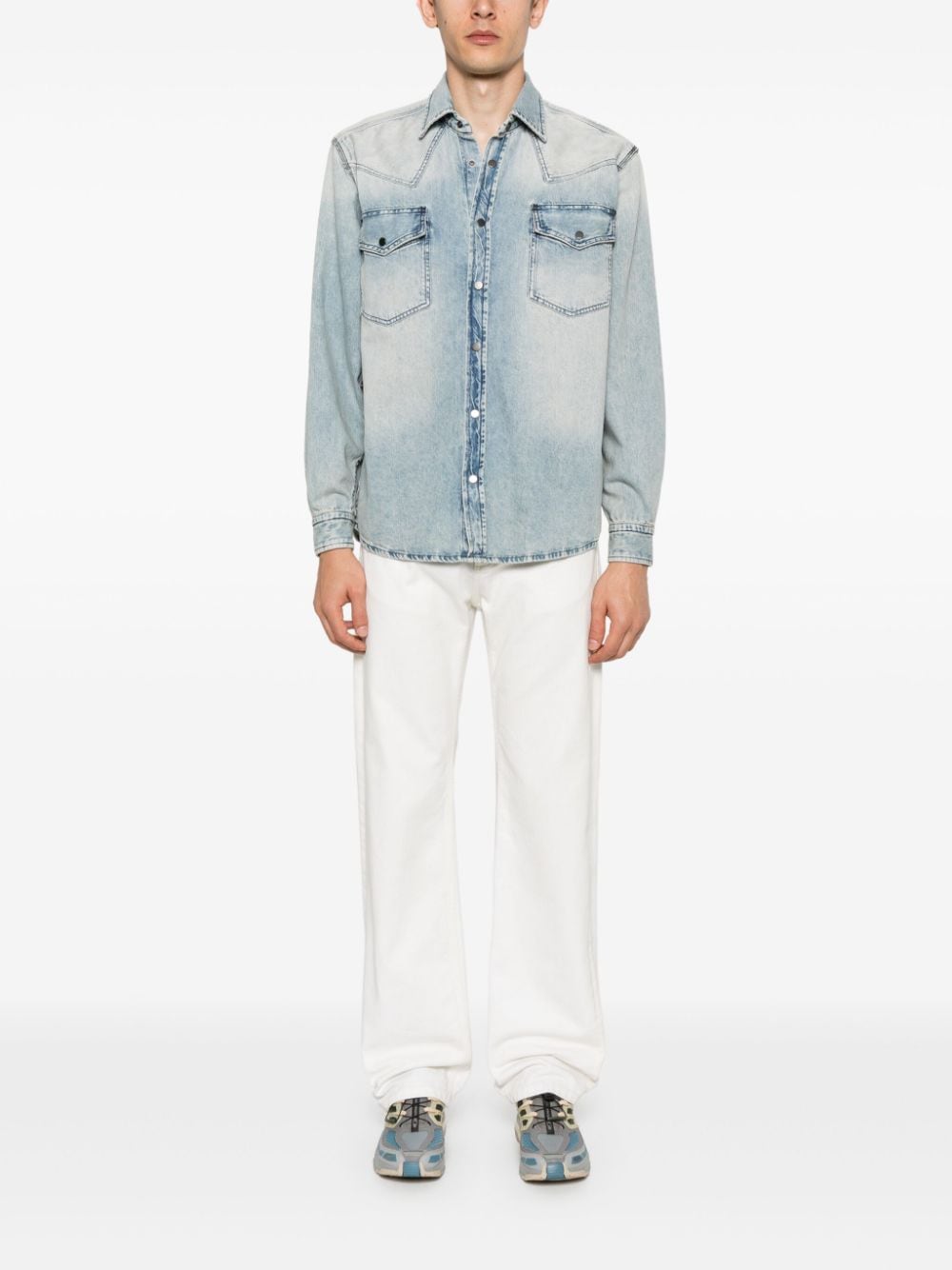 BOSS press-stud denim shirt