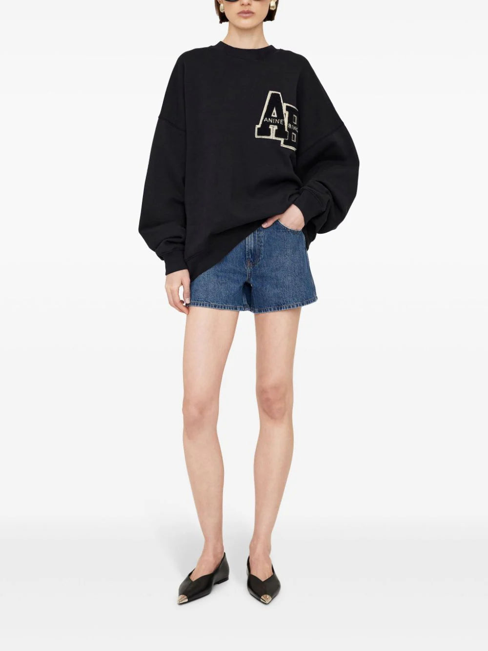 ANINE BING  Miles cotton sweatshirt