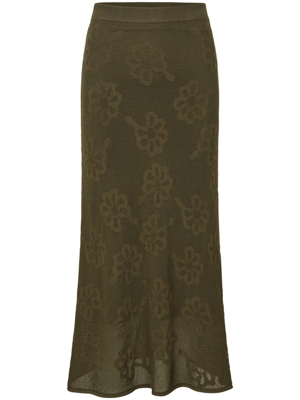 Cecilie Bahnsen  embroidered floral knit skirt