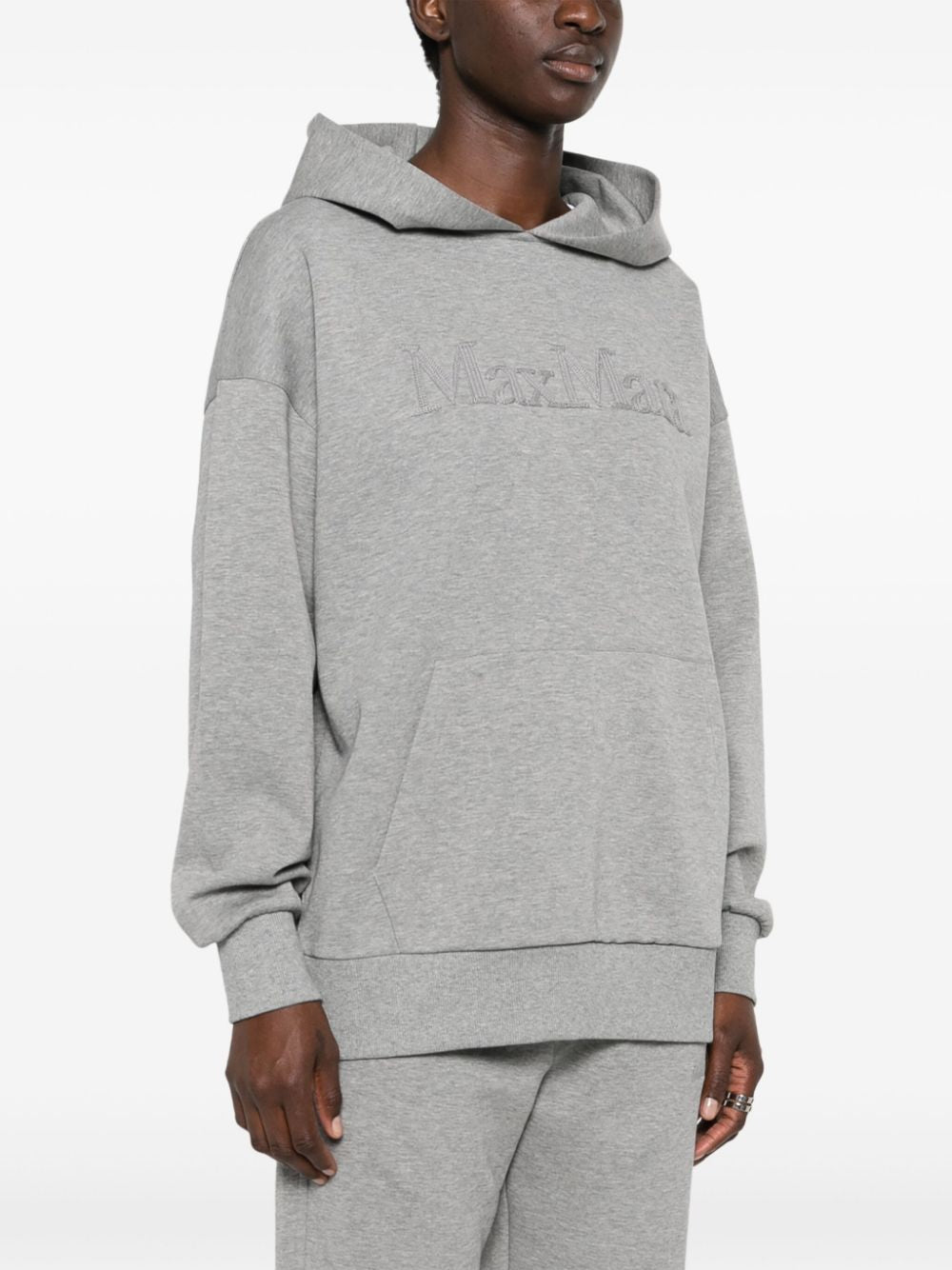 'S Max Mara  logo-embroidered mélange hoodie