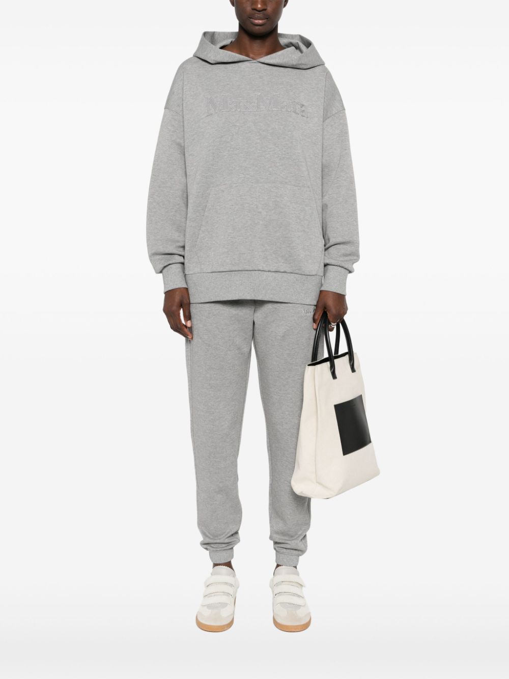 'S Max Mara  logo-embroidered mélange hoodie
