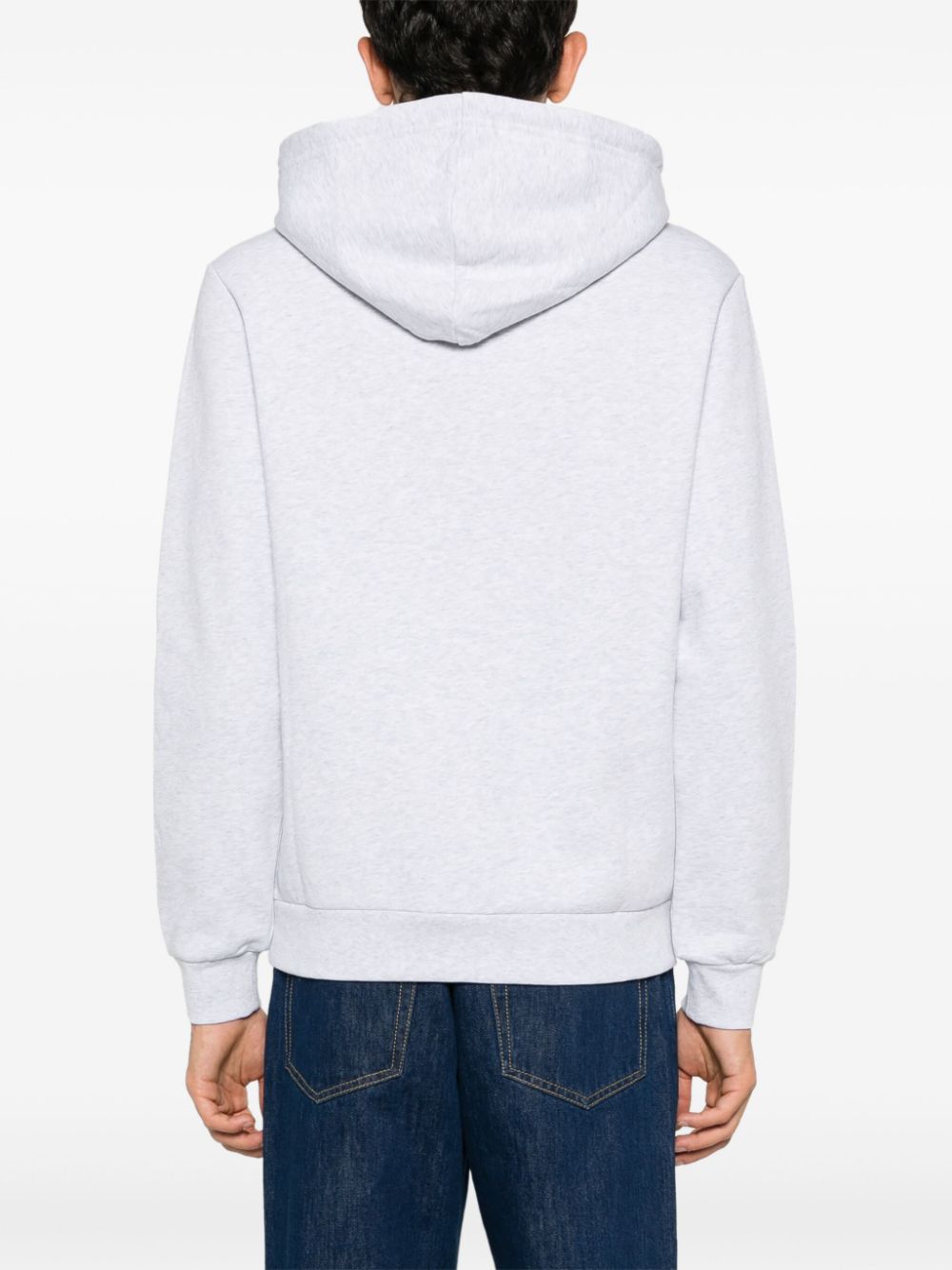 A.P.C.  logo-embroidered organic cotton hoodie