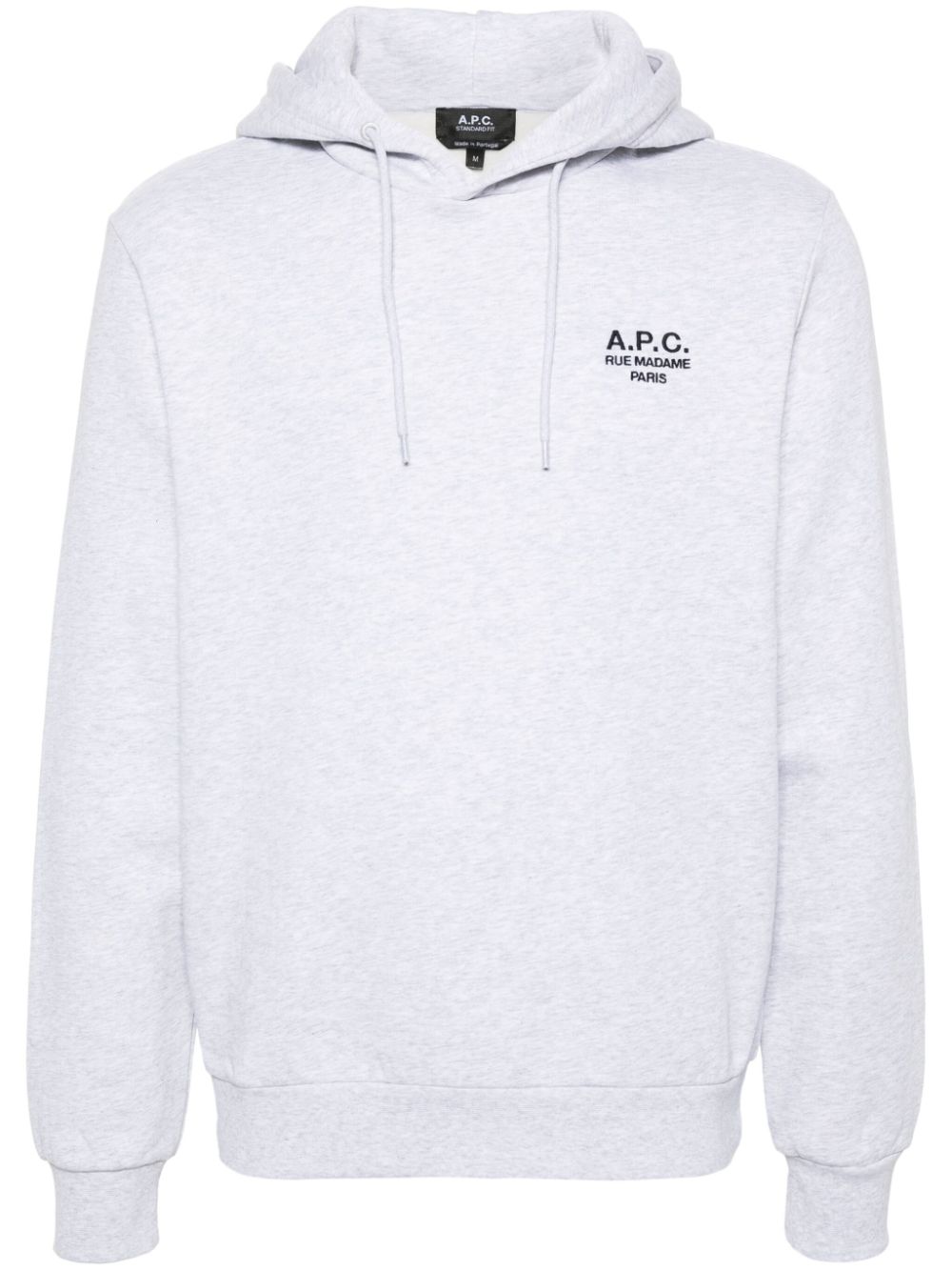 A.P.C.  logo-embroidered organic cotton hoodie
