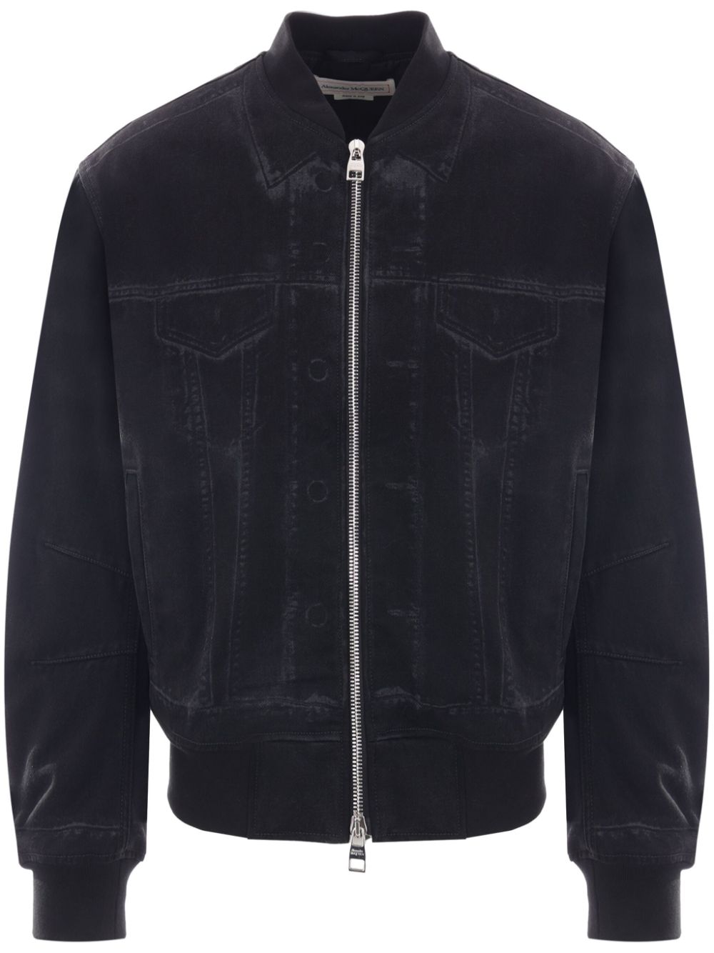 Alexander McQueen trompe l'oeil-print bomber jacket
