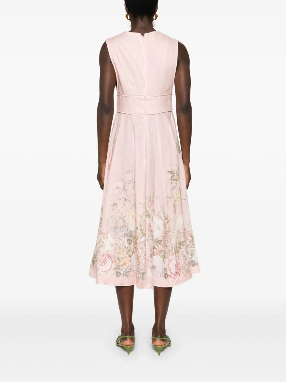 ZIMMERMANN  Waverly Plunge linen midi dress