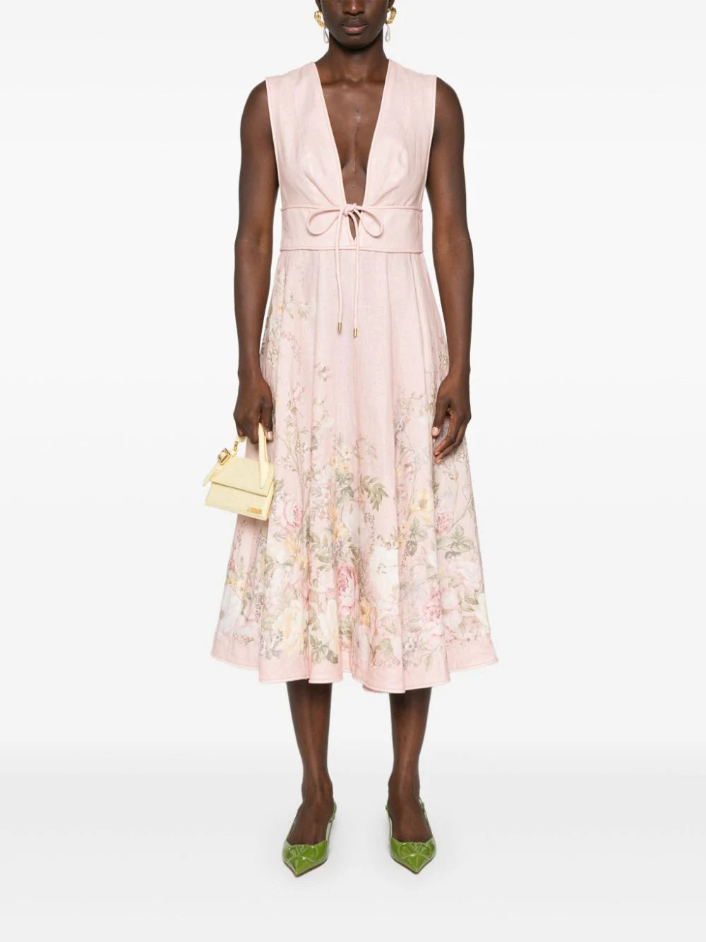 ZIMMERMANN  Waverly Plunge linen midi dress