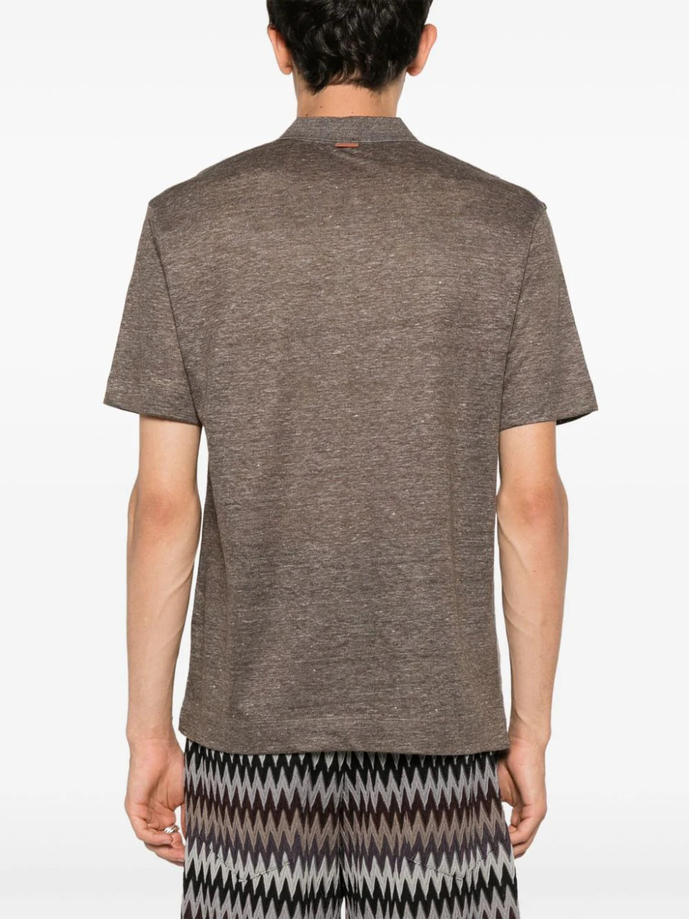 Zegna  short-sleeve linen polo shirt