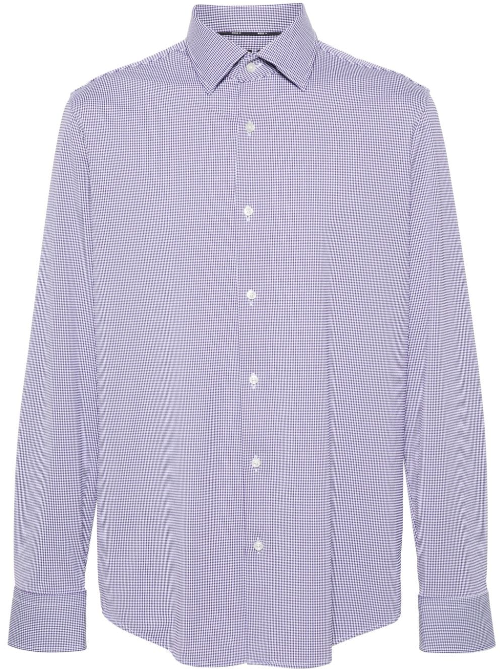 BOSS check-pattern long sleeve shirt