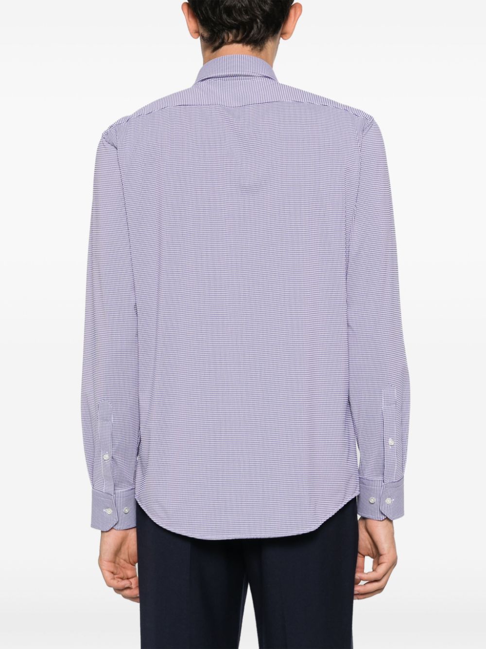 BOSS check-pattern long sleeve shirt