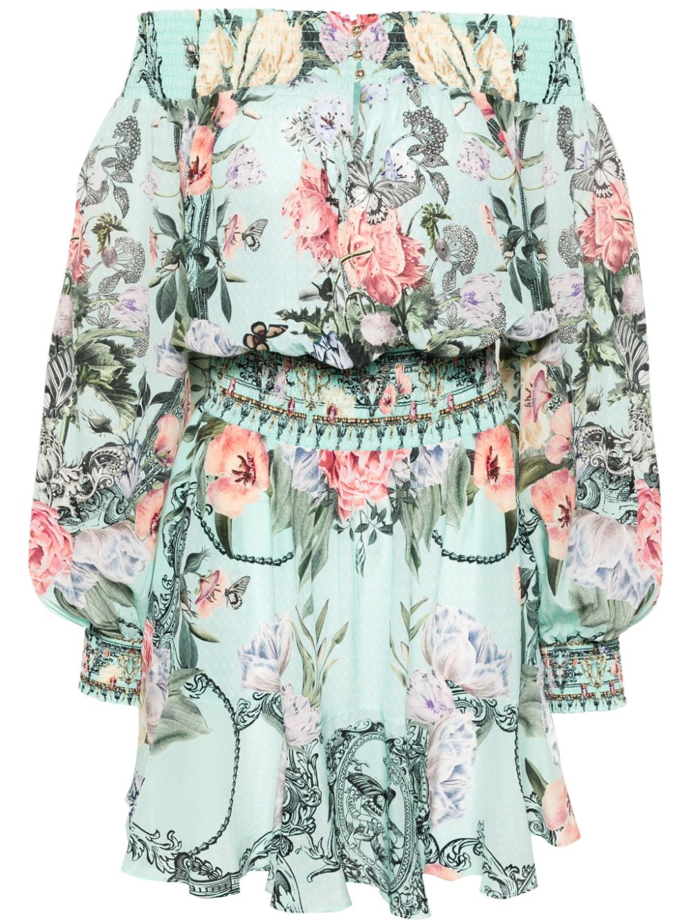 Camilla  off-shoulder floral mini dress