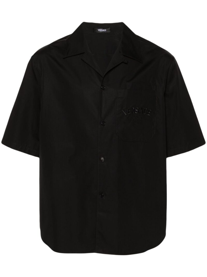 Versace Barocco-print poplin shirt
