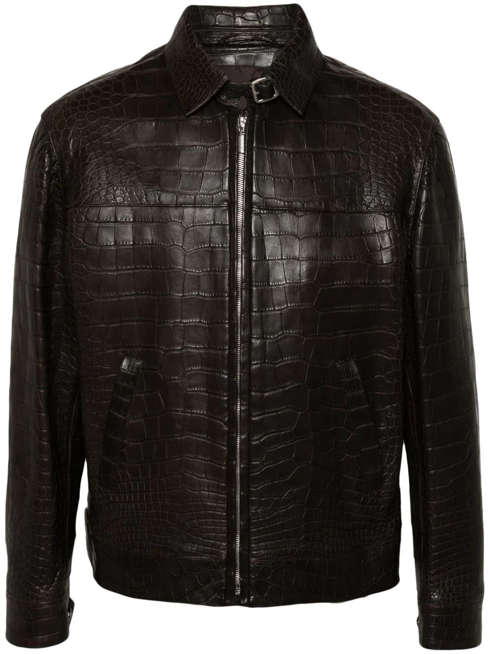 Brioni  embossed-leather jacket